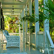 Gardens Porch In Key West Art Print