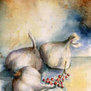 Garlic With Peppercorns 2 Art Print