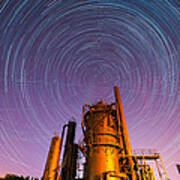 Gasworks Parks With Star Trails Art Print