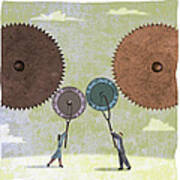 Gear Wheels Art Print