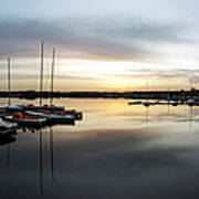 Germany, Bavaria, View Of Boats At Art Print