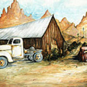 Ghost Town Nevada - Western Art Painting Art Print