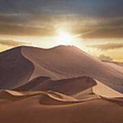 Giant Sand Dunes In Namib Desert Art Print