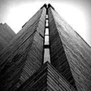 Goddard Stair Tower - Black And White Art Print