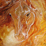 Golden Essence Equine Art Print