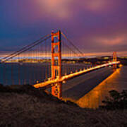 Golden Gate At Twilight Art Print