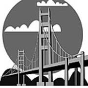 Golden Gate Bridge - Vector Art Print
