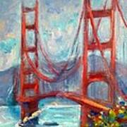 Golden Gate Oil Sketch Art Print