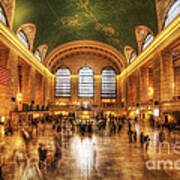 Golden Grand Central Art Print