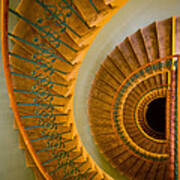 Golden Ornamented Staircase Art Print