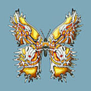 Goldfly Butterfly Art Print