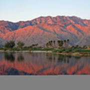 Golf Course At Dawn With Sunrise Kissed Mountains Art Print