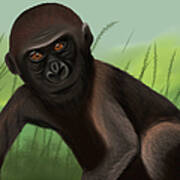 Gorilla Greatness In The Jungle Art Print
