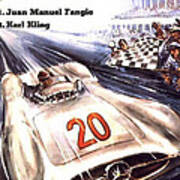 Grand Prix F1 Reims France 1954 Art Print