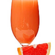 Grapefruit Juice In Glass Art Print
