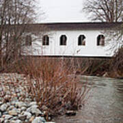 Grave Creek Covered Bridge Art Print