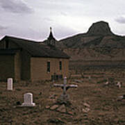 Graveyard Church Cabezon Peak Ghost Town Cabezon New Mexico 1971 Art Print
