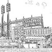 Great American Ball Park Line Art Print