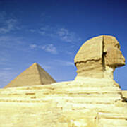 Great Pyramid Of Giza And The Sphinx Art Print