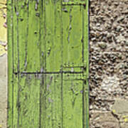 Green Door Of Aruba Art Print