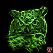 Green Owl 4436 - F M Art Print