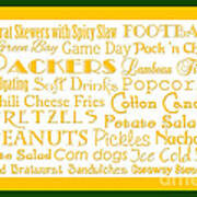 Green Packers Game Day Food 2 Art Print