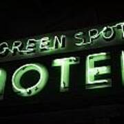 Green Spot Motel Art Print