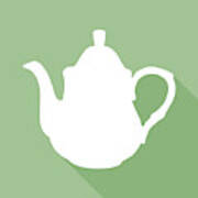 Green Tea Pot Icon Art Print