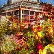 Greenhouse - The Greenhouse And The Garden Art Print