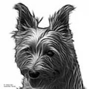 Greyscale Australian Terrier Pop Art - 6500 Fs Art Print