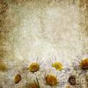 Grunge Floral Background Art Print