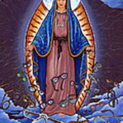 Guadalupe With Glasses Art Print