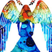 Guardian Angel - Spiritual Art Painting Art Print