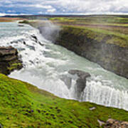 Gullfoss Waterfall Iceland Art Print