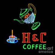 H  C Coffee Sign Roanoke Virginia Art Print