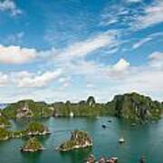 Seascape Of Halong Bay In The Pacific Ocean, Vietnam Art Print