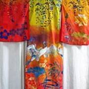 Hand-painred Kimono Art Print