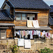 Hanging Out To Dry - Laudry Day In Japan Art Print