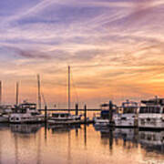 Harbor At Jekyll Island Art Print