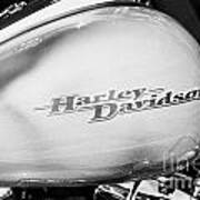 Harley Davidson Logo On Street Glide Bike Orlando Florida Usa Art Print