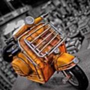 Hdr Image Of A Old Skool Motorcycle I Art Print