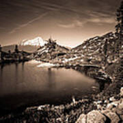 Heart Lake And Mt Shasta Art Print