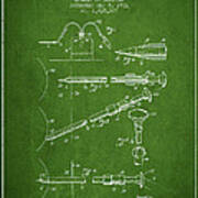 Heart Trocar Patent From 1931 - Green Art Print