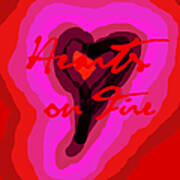 Hearts On Fire Art Print