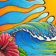 Hibiscus Wave Art Print