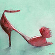 High Heel Red Shoes Painting Art Print