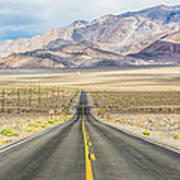 Highway Through The Desert Region Of Art Print