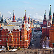 Historical Museum, Red Square And Art Print