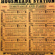 Hogsmeade Station Timetable Art Print