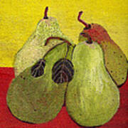 Holiday Pears Art Print